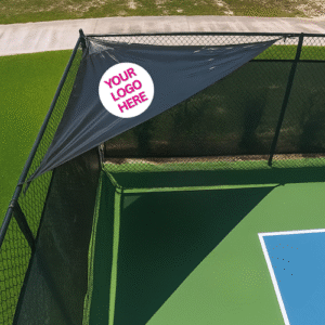 Custom Court Sunshade with one custom logo